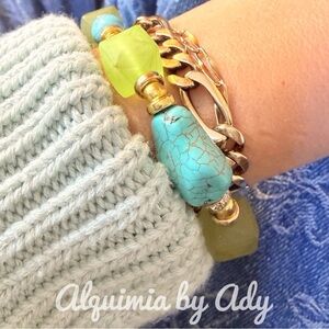 Alquimia Turquoise and Gold Bracelet